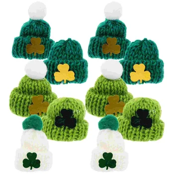 25pcs Saint Patrick Mini Chapéu de Malha de Artesanato Bonito Chapéu de Fazer a Jóia de Chapéus em Miniatura do Cabelo de DIY Acessórios