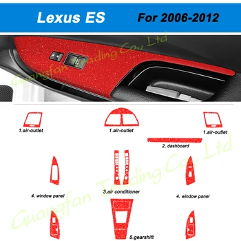 Por Lexus ES240 ES350 2006-2012 Carro-Estilo 3D/5D Fibra de Carbono Interior do Carro do Centro da Consola de Mudança de Cor de Moldagem Decalques Adesivo
