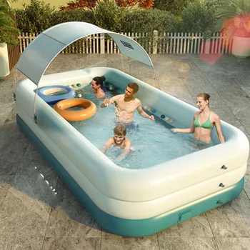  3 Camada Automático, Piscina Inflável piscinas para a família Removível Piscina para Crianças Oceano Bola de PVC Banheira Crianças