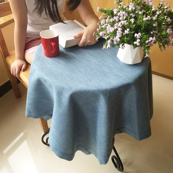 Mesa de chá, mesa de jantar, toalha de mesa, redonda pequena mesa de café, cor sólida