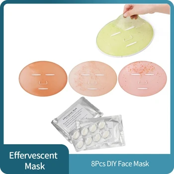 8Pcs DIY Facial do Vegetal de Fruto Automática Máscara a Máquina de Usar, Ativa o Colágeno, Comprimidos Anti-Envelhecimento Rugas Hidratante Clareador