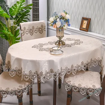 Europeu de renda sala de estar simples mesa de chá toalha de mesa Hotel familiar ronda de mesa toalha de mesa de luz de luxo pano