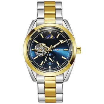 Homens relógio de pulso Alto-final com o calendário que brilham no escuro impermeável fita de aço relógio de quartzo simples sports business relógio