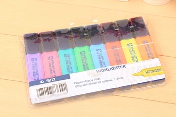 8 cor do Marcador, Marcador de 8 canetas/caixa, cinzel de ponta de 5mm, tinta colorida, YGB00014