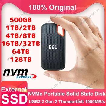 Disco rígido Externo SSD Tipo C USB 3.2 Gen2 Portátil Unidade de Estado Sólido E61128TB 256TB 4TB de 1TB e 2TB de Disco Rígido portátil Para notebook PC