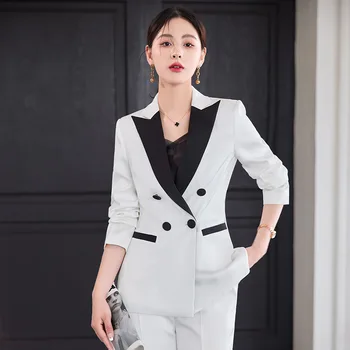 Terno de negócio Mulheres de Outono, Moda de Terno 2022 Nova coreano Temperamento Host Terno Estilo Ocidental roupa de Duas peças