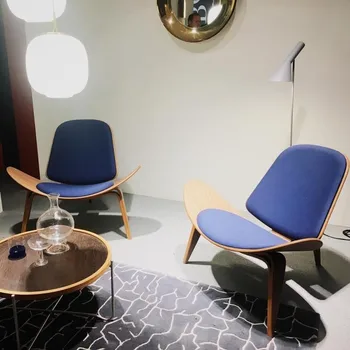 A Moderna Cadeira De Madeira Quartos De Vaidade Design Moderno, Dobrável Luxo Salão Shell Cadeira Réplica Fauteuil Móveis Da Sala