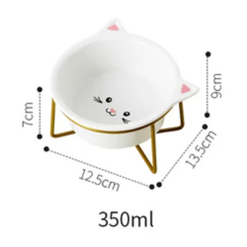 Gato Comer, beber taças de Cerâmica animal de Estimação Dupla Taça Proteger cervical gato Cão beber tigela Várias opções