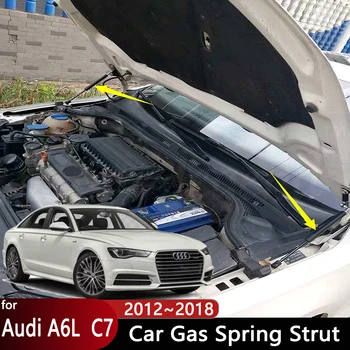 Para a Audi A6L C7 Hidráulico de Rod De 2012~2015 2017 2018 Carro Tampas do Motor o Capô Dianteiro Choque Barra de Apoio de Braço Primavera de Acessórios para carros