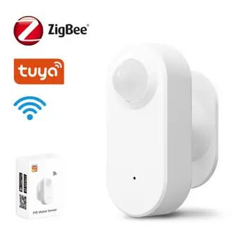 Tuya Zigbee 3.0 Corpo Humano Sensor sem Fio Smart Movimento do Corpo Mini Sensor de Movimento de PIR Usar Com o Gateway de Segurança Inteligentes em Casa