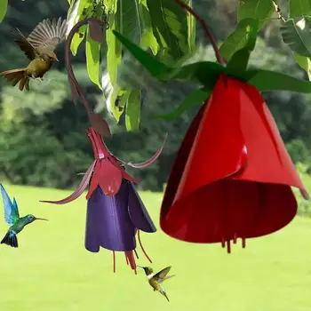 Fúcsia Beija-Flor Alimentador Árvore Do Alimentador Do Pássaro 8 Onças De Capacidade Em Forma De Flor Decorativa Pesados Simples Instalação Do Alimentador Do Pássaro