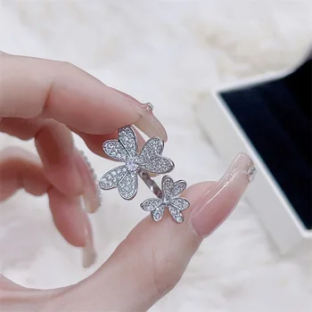 Requintada jóia de diamante moda Joker Flash Super anel ajustável flor jóia de temperamento