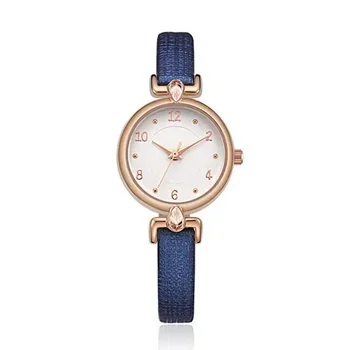 A marca de moda de mulheres relógios pulseira de couro casual relógios de pulso de senhora