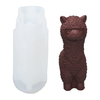 Molde de Silicone para DIY Aromatherapys Fazer 3D Alpacas Resina Moldes de Casa