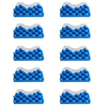 10Set Azul Filtro de Esponja de Algodão Branco, Fígado Filtro para Samsung DJ97-01040C Série Aspirador de Peças