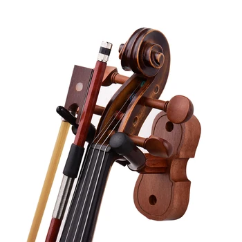 Design prático de Parede de Violino, Violino, Viola Gancho Durável Base de Madeira para Violino Cabide de Home Studio de Parede Gancho para Violino