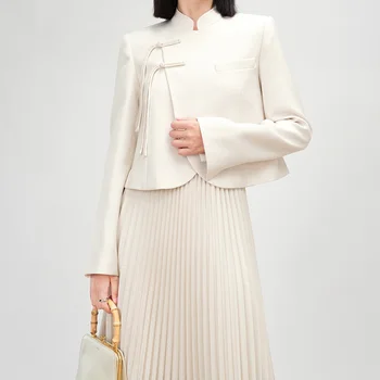 Vintage Branco Tops + Saias Plissadas Mulheres Elegantes De Negócios Streetwear Reboque Conjuntos De Peças De Design De Luxo Saia Festa Define Senhora