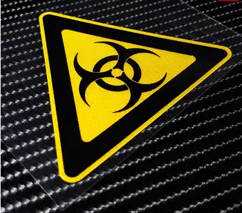 Biohazard Sinal de Aviso Adesivos Refletivos de Vinil Zombie Nuclear Decalque da Motocicleta Amortecedor do Carro do pára-brisa Adesivo para Motos