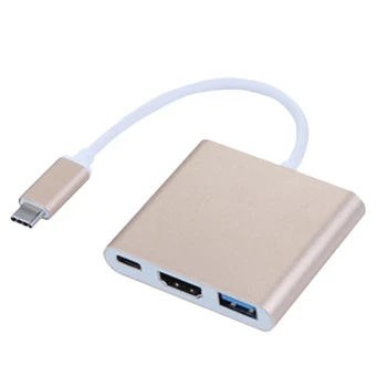 USB Tipo C Hub Para o Adaptador Conversor Compatível com 4K USB C Doce Com o PD Concentrador USB 3.0, Thunderbolt