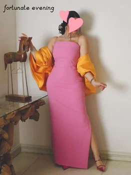 A Sorte Noite Vintage Elegante Doce Cor-De-Rosa Frisado Personalizado Comprimento Do Assoalho Ocasião Formal Vestido De Formatura, Vestidos De Festa À Noite