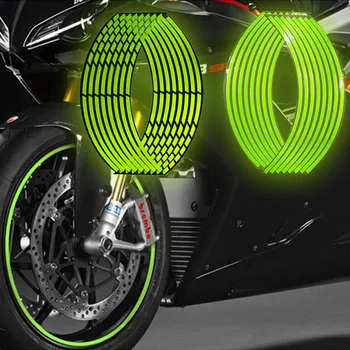 Reflexiva Motocicleta Etiqueta De Pneus Da Motocicleta Adesivo Luminescentes O Aro Da Roda Para Moto Roda Anel Decorativo Adesivo