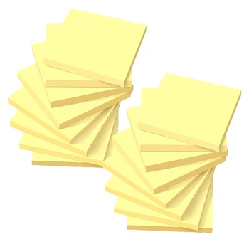 16 Livros, Com Um Total De 1.600 Notas Auto-Adesivas Papel Amarelo Memo Notas Office Lembrete De Papel