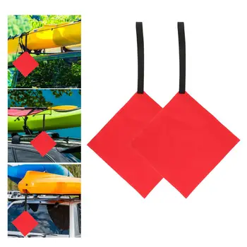 Kayak de Reboque Bandeira de Caiaque Trailer Bandeira de Aviso Bandeiras com Tecido Vermelho de Caiaque Bandeira Sinal para o Bote Caminhão de Reboque de embarcações de Pesca de Canoa