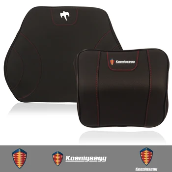 Cabedal Macio Memória Assento de Carro Encosto de cabeça Pescoço Travesseiro Almofada Confortável Para o Koenigsegg Agera RS Agera R Regera Quant CCR