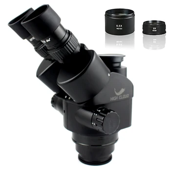 3,5 X-90X Simul-Focal Trinocular Microscópio de Zoom Estéreo Microscópio Cabeça + 0,5 X 2,0 X Auxiliar Lente para a placa do Telefone de Reparo de Solda