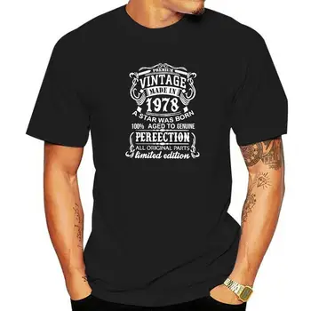 Feito Vintage Em 1978 T-Camisas Dos Homens De Moda De T-Shirts De Manga Curta 44 Anos De Idade, Presente De Aniversário Camiseta De Algodão Tees Streetwear
