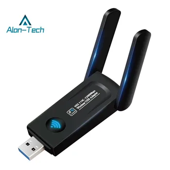 USB 3.0 1200Mbps de Wifi USB Adaptador de Placa de Rede sem Fio AP Wifi Dongle USB, LAN Ethernet Dupla Banda De 2,4 G De 5,8 G Para Win10 PC Portátil