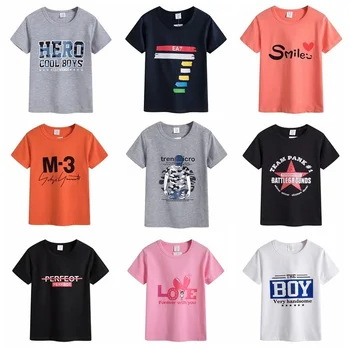 Adolescentes Roupas de Crianças para Meninos Menina de T-shirts de Verão do Algodão Cartoon Top Casual para o Menino Menina T-shirt Adolescente Crianças do Clothing5-11Y