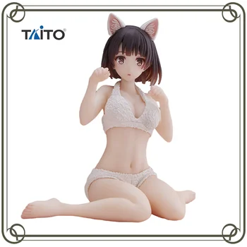 Original TAITO Kato Megumi Nightclothes Gato orelha Saekano: Como educar um Chato Namorada Anime Figura Crianças brinquedo de presente