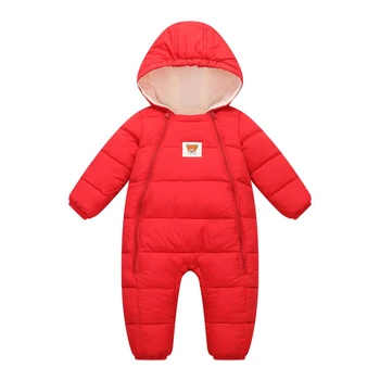 Pacote de Calor: Luxuosos, forrada de Lã Infantil Snowsuit para o Inverno Aventuras 0-12 Meses