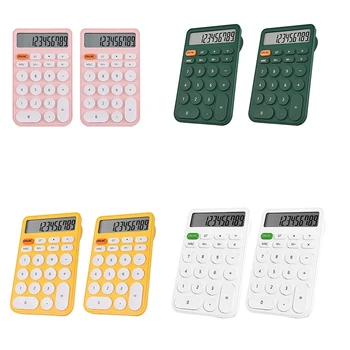 2 Pack Calculadora Básica, Tamanho De Bolso Mini Calculadoras, 12 Dígitos Calculadora De Desktop Do Office, Os Estudantes Da Escola