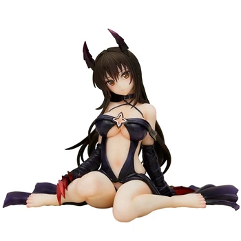 14cm de Anime PARA o AMOR Kotegawa Yui Figura Negra de Lingerie Sexy Sentando Menina Figuras de Ação de Macarrão Rolha de Adultos Coleção Toy Modelo