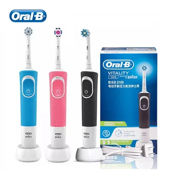 Oral B D100 Escova De Dentes Elétrica Vitalidade Rotação Elétrico Da Escova De Dente Com Função Timer Indutivo De Carga Da Escova À Prova D'Água