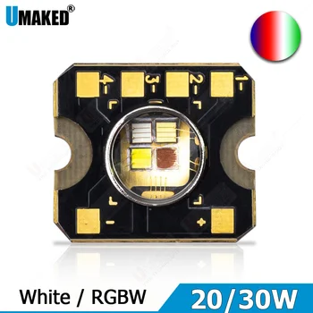 20W 30W RGBW de Alta Potência de Luz da Fase de Esferas Especiais Branco Frio Chip8000K Para DIY Fase Arquitetura Luminosa Lâmpada de Projetor