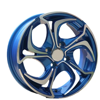 14 15 16 polegadas, roda de liga com pcd 100-114.3 ajuste de rodas azul máquina face quente da venda de projeto