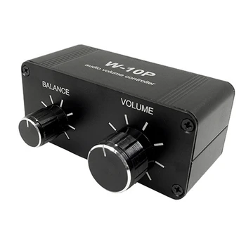 3,5 Mm para RCA Portátil do Controlador de Volume Pré-Amplificador W-10P Estéreo Duplo Canal de Áudio Estéreo Mini Balança de Música Casa de Som Durável
